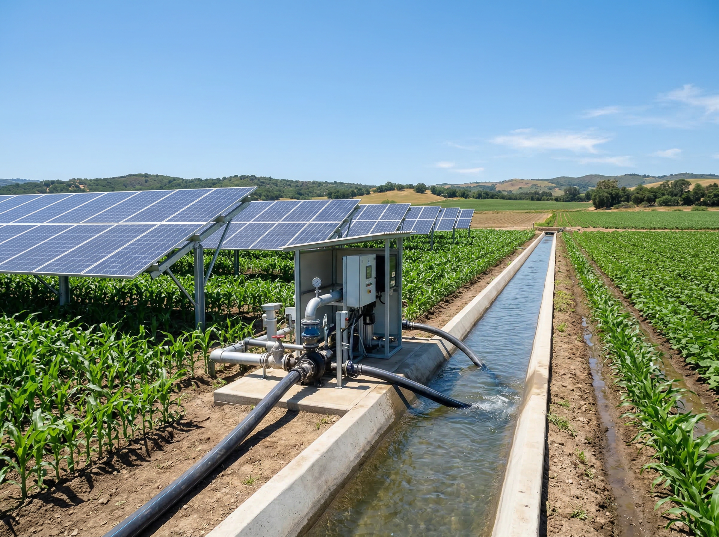 Solar array and battery storage powering remote infrastructure